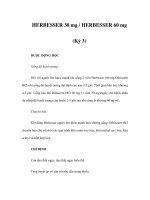 HERBESSER 30 mg / HERBESSER 60 mg (Kỳ 3)DƯỢC ĐỘNG HỌC Nồng độ huyết tương doc