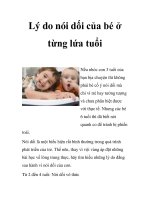 Lý do nói dối của bé ở từng lứa tuổi ppt