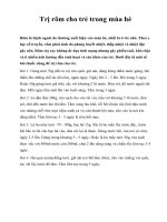 Trị rôm cho trẻ trong mùa hè docx