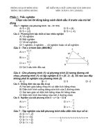 Đề thi HKII Toán 8 + ĐA + BĐ (đề số 7)