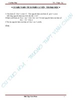 BÀI TẬP TÍCH PHÂN LUYỆN  THI ĐẠI HỌC