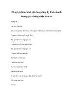 Đăng ký điều chỉnh nội dung đăng ký kinh doanh trong giấy chứng nhận đầu tư pps