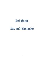 Bài giảng - Xác suất thống kê ppt