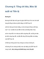 Chương 6: Tổng chi tiêu, Mức lãi suất và Tiền tệ docx