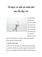 10 nguy cơ mất an toàn cha mẹ cần dạy trẻ ppsx