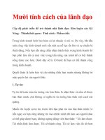 Mười tính cách của lãnh đạo potx