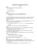 Bộ đề ôn tập HK II toán 9