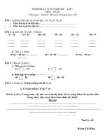 Đề thi định kỳ cuối năm học lớp 1