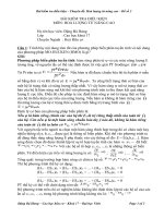 Bài kiểm tra điều kiện – Chuyên đề Hoá lượng tử nâng cao pptx