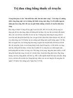 Trị đau răng bằng thuốc cổ truyền pot