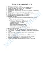 Một số câu hỏi lý thuyết hóa hữu cơ 12