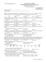 Đề mẫu Hoá_11 HK II số 2