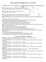 CÁC DẠNG BÀI TẬP ÔN TẬP HỌC KÌ II LÝ 11CB