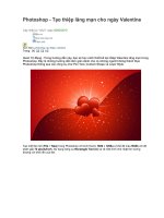 Photoshop - Tạo thiệp lãng mạn cho ngày Valentine ppsx