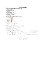 Đề Cương Ôn Thi HKII