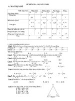 De kiem tra HKII ( Toan 9 - ma tran +dap an)