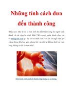 Những tính cách đưa đến thành công docx