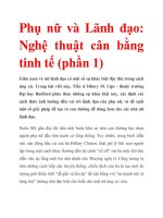 Phụ nữ và Lãnh đạo: Nghệ thuật cân bằng tinh tế (phần 1) ppsx