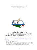 Giáo Án Word Vật lý 9