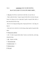 Sinh học 9 - SỬ DỤNG HỢP LÍ TÀI NGUYÊN THIÊN NHIÊN potx