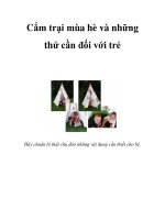 Cắm trại mùa hè và những thứ cần đối với trẻ ppsx