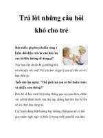 Trả lời những câu hỏi khó cho trẻ pps