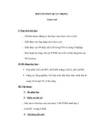 Tài liệu Hoá 9 - MỘT SỐ OXIT QUAN TRỌNG - Canxi oxit docx