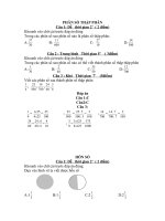 BỘ ĐỀ TRẮC NGHIỆM TOÁN 5