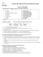 Unit 16: ASEAN - reading (handdown)