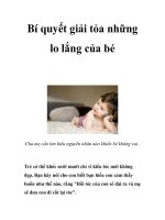 Bí quyết giải tỏa những lo lắng của bé pot