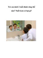 Trẻ em dưới 2 tuổi đánh răng thế nào? doc