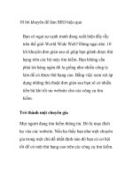 10 lời khuyên để làm seo hiệu quả