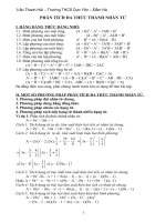 Chuyên đề: Phân tích đa thức thành nhân tử