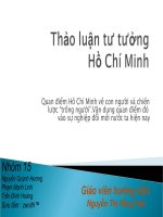 Thảo luận tư tưởng Hồ Chí Minh doc