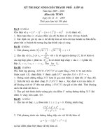 Đề thi học sinh giỏi lớp 12 môn Toán ppt