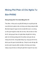 Những Phê Phán về Chủ Nghĩa Tư Bản ppt
