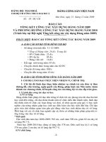 Báo cáo tổng kết công tác xây dựng Đảng năm 2009- kế hoạch năm 2010
