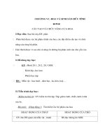 Giáo án Sinh học 6 - CẤU TẠO VÀ CHỨC NĂNG CỦA HOA pptx