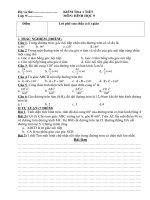 ĐỀ KIỂM TRA CHUONG III (HAY)