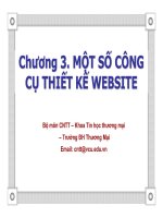 Chương 3: MỘT SỐ CÔNG CỤ THIẾT KẾ WEBSITE pptx