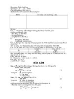 Bài kiểm tra điều kiện môn Hóa Lượng tử