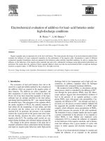 Electrochemical evaluation of additives for lead–acid batteries under high-discharge conditions pps