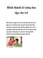 Hình thành kĩ năng học tập cho trẻ pps