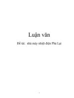 Đề tài: nhà máy nhiệt điện Phả Lại docx