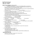 Đề thi Học kỳ II - Ngữ Văn lớp 7