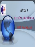 ĐỀ TÀI 7: TƯ TƯỞNG HỒ CHÍ MINH ppsx