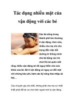 Tác dụng nhiều mặt của vận động với các bé docx