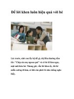 Để lời khen luôn hiệu quả với bé pps