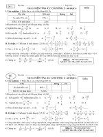 Kiểm tra số học Tiết 93 + Đáp án