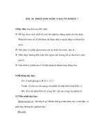 Giáo án Sinh học 6 - PHẦN LỚN NƯỚC VÀO CÂY ĐI ĐÂU ? pptx